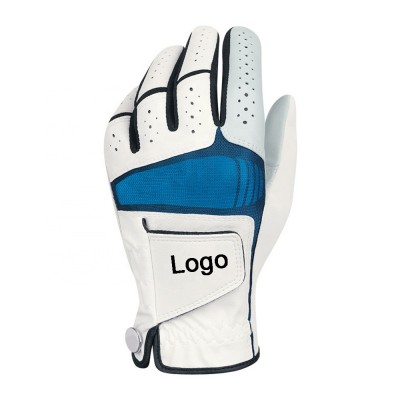 Wholesale cabretta leather colored golf gloves custom logo