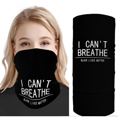 In stock black i can't breathe bandana face bandana scarf